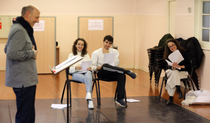 Fotos del ensayo de la obra de teatro 'En Pamplona nunca hay nada'
