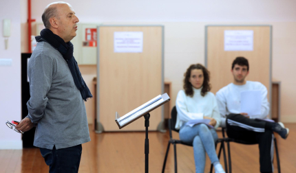 Fotos del ensayo de la obra de teatro 'En Pamplona nunca hay nada'