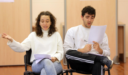 Fotos del ensayo de la obra de teatro 'En Pamplona nunca hay nada'