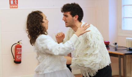 Fotos del ensayo de la obra de teatro 'En Pamplona nunca hay nada'