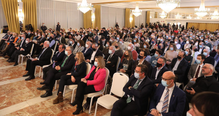 Conferencia de la presidenta de la Comunidad de Madrid, Isabel Díaz Ayuso, en Pamplona