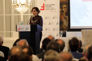Conferencia de la presidenta de la Comunidad de Madrid, Isabel Díaz Ayuso, en Pamplona