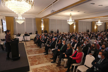 Conferencia de la presidenta de la Comunidad de Madrid, Isabel Díaz Ayuso, en Pamplona