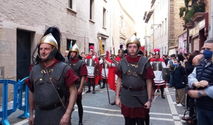 Procesión del Santo Entierro de la Semana Santa 2022 en Pamplona