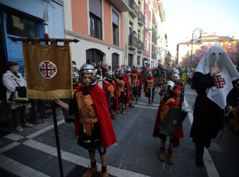 Procesión del Santo Entierro de la Semana Santa 2022 en Pamplona.
