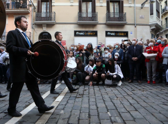 Procesión del Santo Entierro de la Semana Santa 2022 en Pamplona.