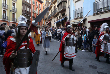 Procesión del Santo Entierro de la Semana Santa 2022 en Pamplona.