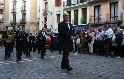 Procesión del Santo Entierro de la Semana Santa 2022 en Pamplona.