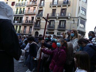 Procesión del Santo Entierro de la Semana Santa 2022 en Pamplona.