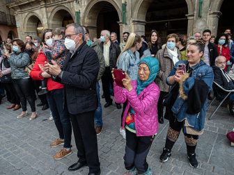 Imágenes de la procesión del Santo Entierro en Estella./