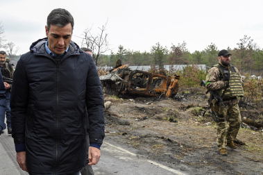 Pedro Sánchez, en Ucrania