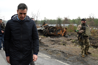 Pedro Sánchez, en Ucrania