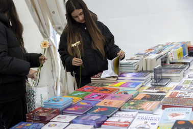 Imágenes de la Feria del Libro celebrada en Pamplona./