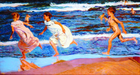 'Corriendo por la playa'