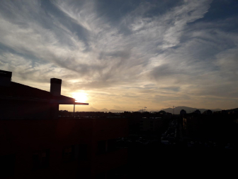 Una puesta espectacular de sol.