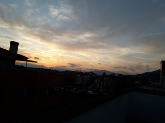 Una puesta espectacular de sol.