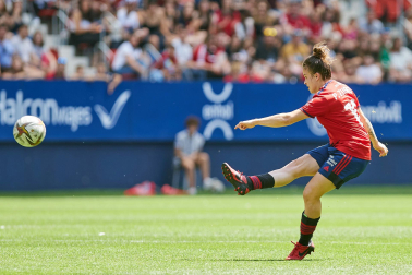 Imágeens de la victoria de Osasuna Femenino contra el Espanyol (2-0) en el encuentro disputado el domingo, 15 de mayo, en el estadio de El Sadar