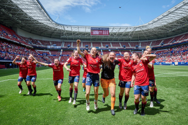 Imágeens de la victoria de Osasuna Femenino contra el Espanyol (2-0) en el encuentro disputado el domingo, 15 de mayo, en el estadio de El Sadar