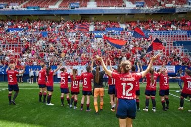 Imágeens de la victoria de Osasuna Femenino contra el Espanyol (2-0) en el encuentro disputado el domingo, 15 de mayo, en el estadio de El Sadar