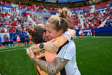 Imágeens de la victoria de Osasuna Femenino contra el Espanyol (2-0) en el encuentro disputado el domingo, 15 de mayo, en el estadio de El Sadar