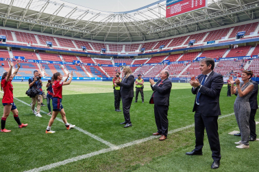 Imágeens de la victoria de Osasuna Femenino contra el Espanyol (2-0) en el encuentro disputado el domingo, 15 de mayo, en el estadio de El Sadar