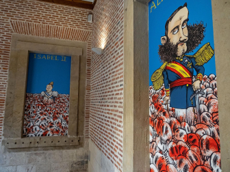 Exposición 'Carliscaturas: el humor como trinchera', de César Oroz, en el Museo del Carlismo de Estella.