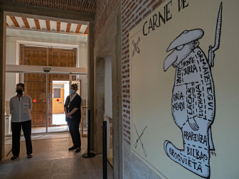 Exposición 'Carliscaturas: el humor como trinchera', de César Oroz, en el Museo del Carlismo de Estella.