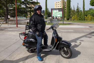 Participantes en la carrera de motos clásicas