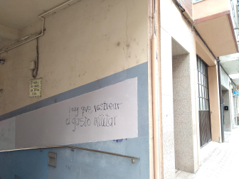 La pintada a la que se refieren los vecinos