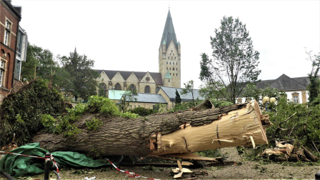 Fotos de los destrozos ocasionados por un tornado en Paderborn.