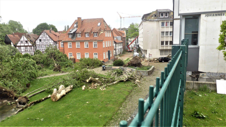 Fotos de los destrozos ocasionados por un tornado en Paderborn.