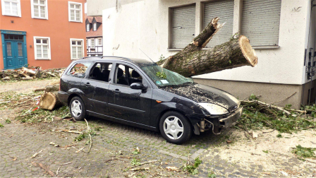 Fotos de los destrozos ocasionados por un tornado en Paderborn.