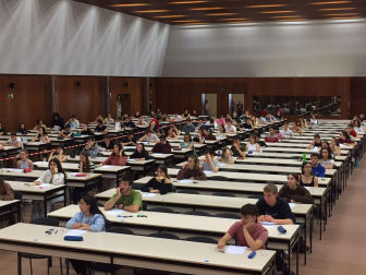 Fotos del comienzo de las pruebas de la Evaluación de Acceso a la Universidad (EvAU) en la UPNA.