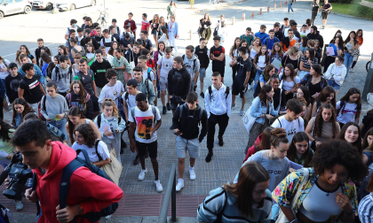 Fotos del comienzo de las pruebas de la Evaluación de Acceso a la Universidad (EvAU) en la UPNA.