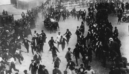 Esteban Domeño inauguró la lista de los fallecidos en el encierro en 1924