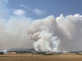 Fotos del incendio entre Obanos y Legarda.