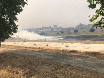 Fotos del incendio producido entre Obanos y Legarda.
