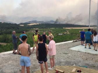 Fotos del incendio producido entre Obanos y Legarda.