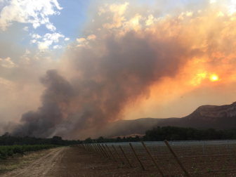 Fotos del incendio producido entre Obanos y Legarda.