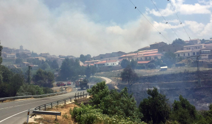 Incendio en San Martín de Unx.