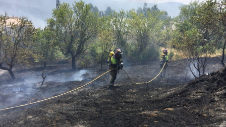 Intenso humo este mediodía en San Martín de Unx.