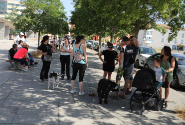 Vecinos de San Martín de Unx, realojados en Tafalla.