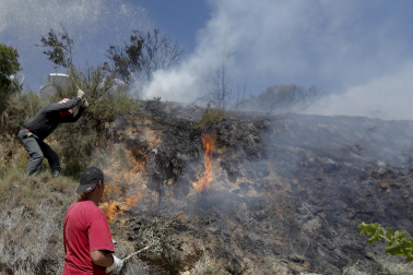 Incendio en San Martín de Unx.