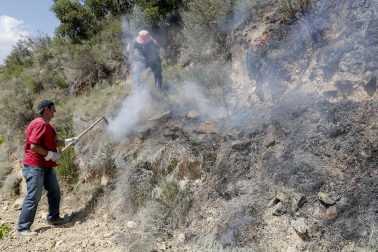 Incendio en San Martín de Unx.