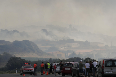 Incendio en San Martín de Unx.