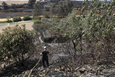 Fotos de los efectos de los incendios en Obanos, Puente la Reina, Legarda, Undiano y Astráin.