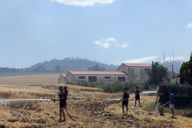 Fotos de los efectos de los incendios en Obanos, Puente la Reina, Legarda, Undiano y Astráin.