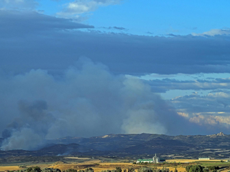 Fotos de los incendios en la zona de Ujué y San Martín de Unx.