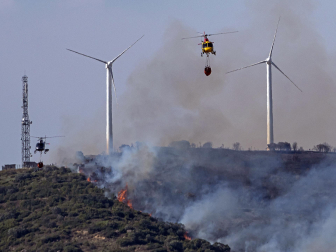 Fotos de los incendios en la zona de Ujué y San Martín de Unx.