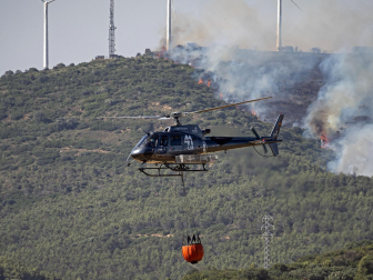 Fotos de los incendios en la zona de Ujué y San Martín de Unx.
